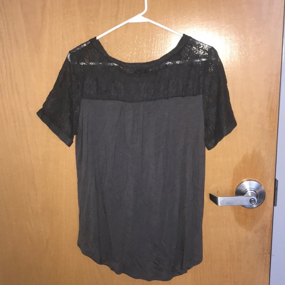 Apt 9 Gray Laced Tee - Picture 2 of 3